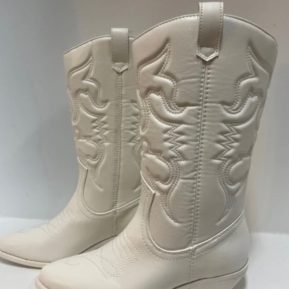 Soda Shoes - Soda white cowboy boots